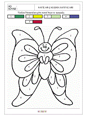 sayı kadar resim boya çalışma sayfaları
